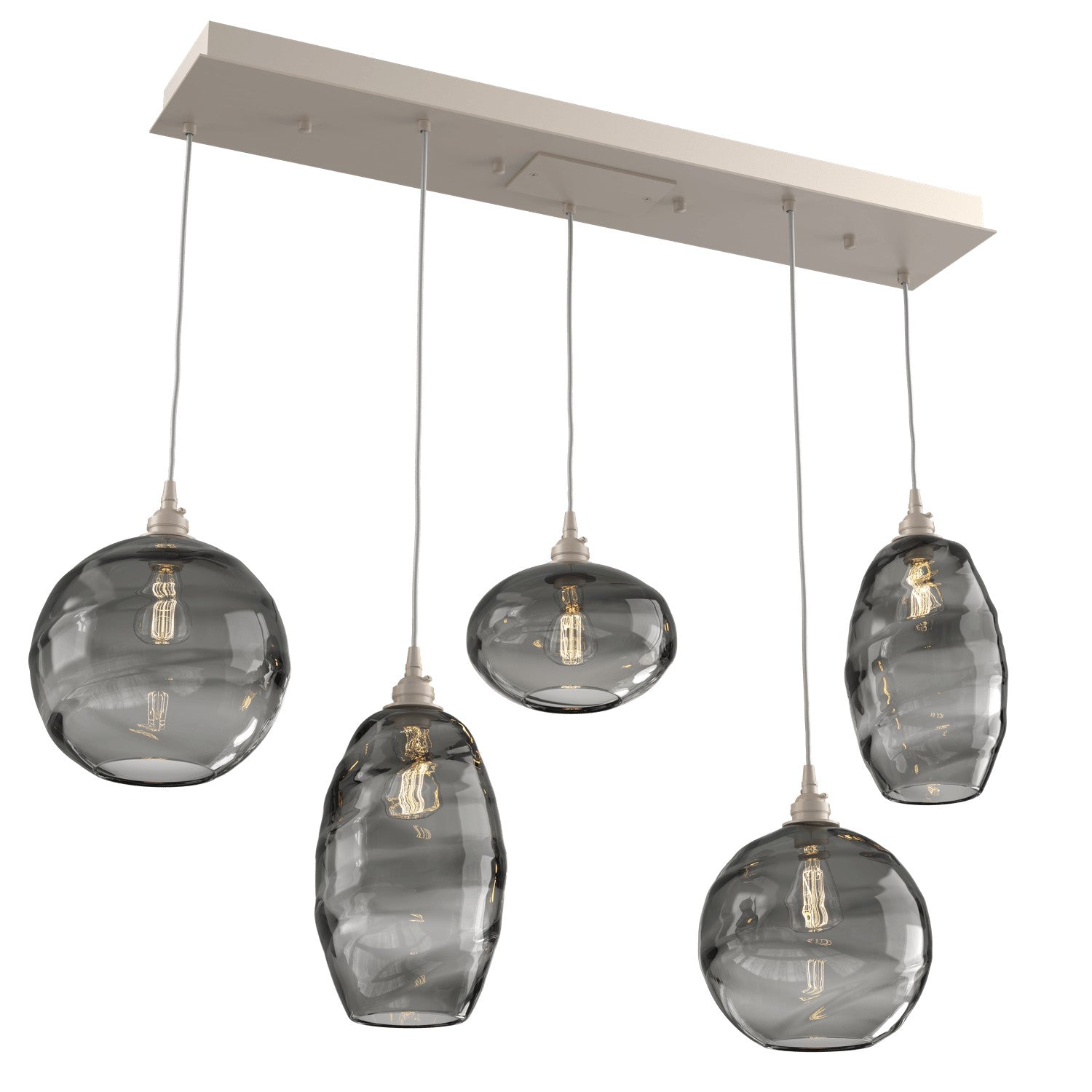 Hammerton Studio - PLB0048-05-BS-OS-C01-E2 - Linear Pendant - Misto - Beige Silver
