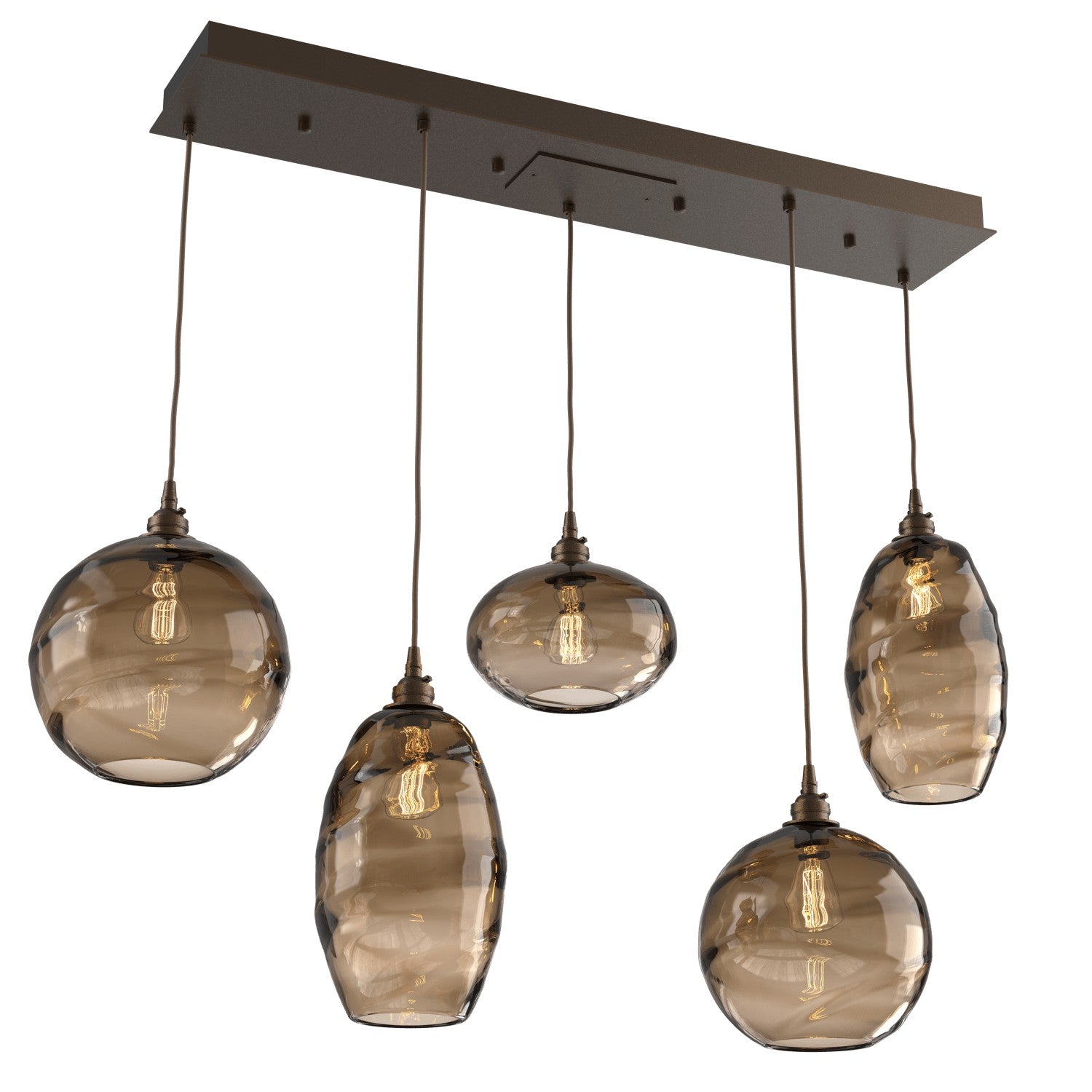 Hammerton Studio - PLB0048-05-FB-OB-C01-E2 - Linear Pendant - Misto - Flat Bronze