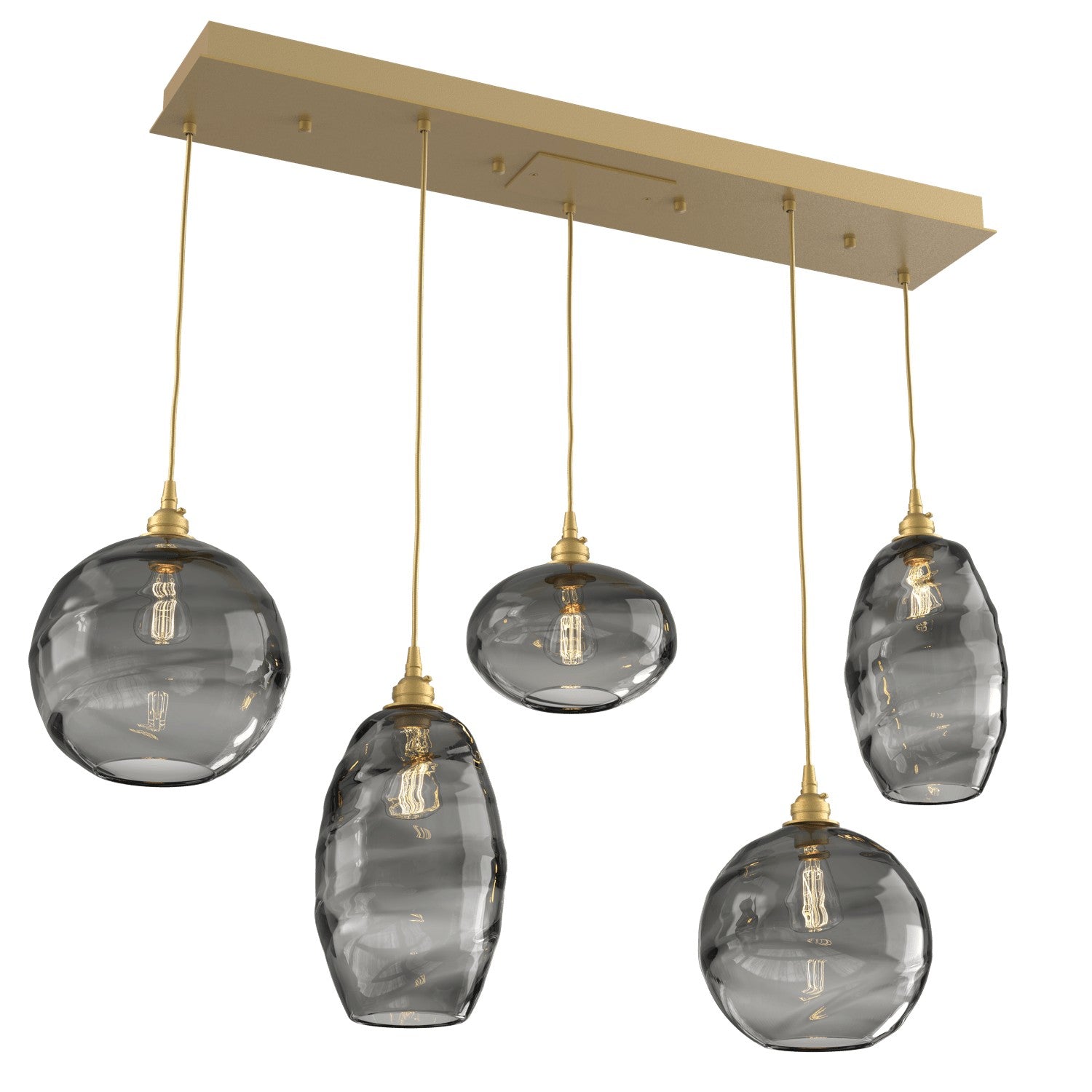 Hammerton Studio - PLB0048-05-GB-OS-C01-E2 - Linear Pendant - Misto - Gilded Brass