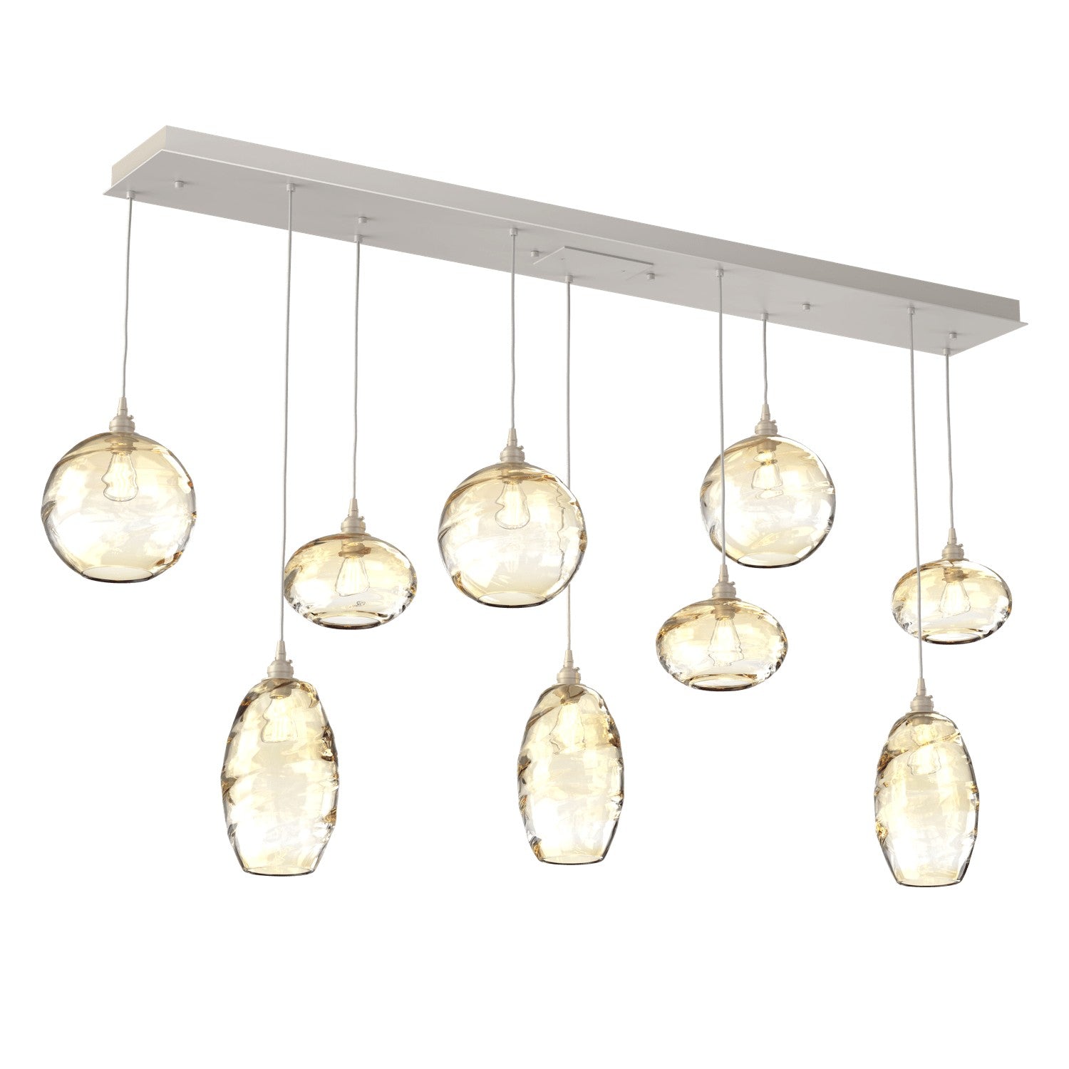 Hammerton Studio - PLB0048-09-BS-OA-C01-E2 - Linear Pendant - Misto - Beige Silver