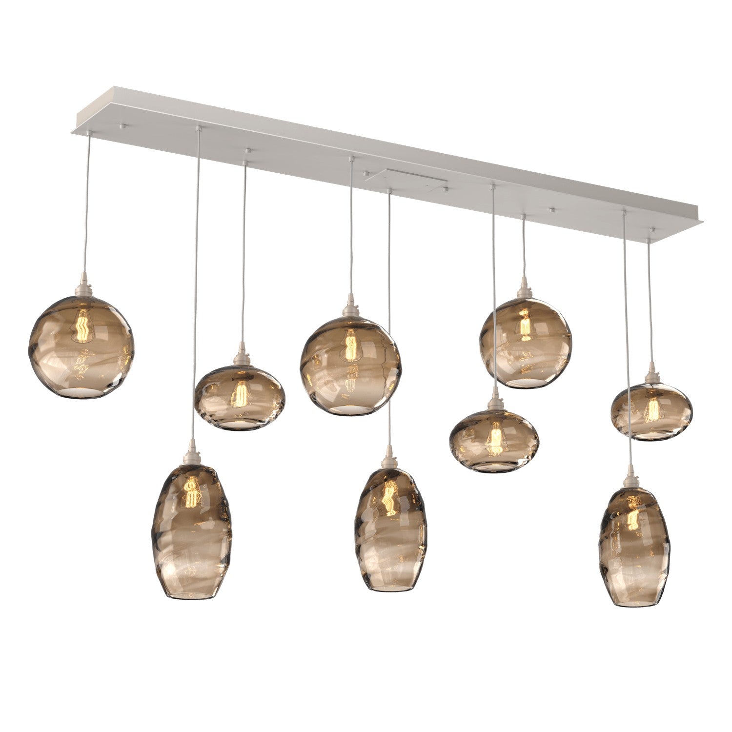 Hammerton Studio - PLB0048-09-BS-OB-C01-E2 - Linear Pendant - Misto - Beige Silver