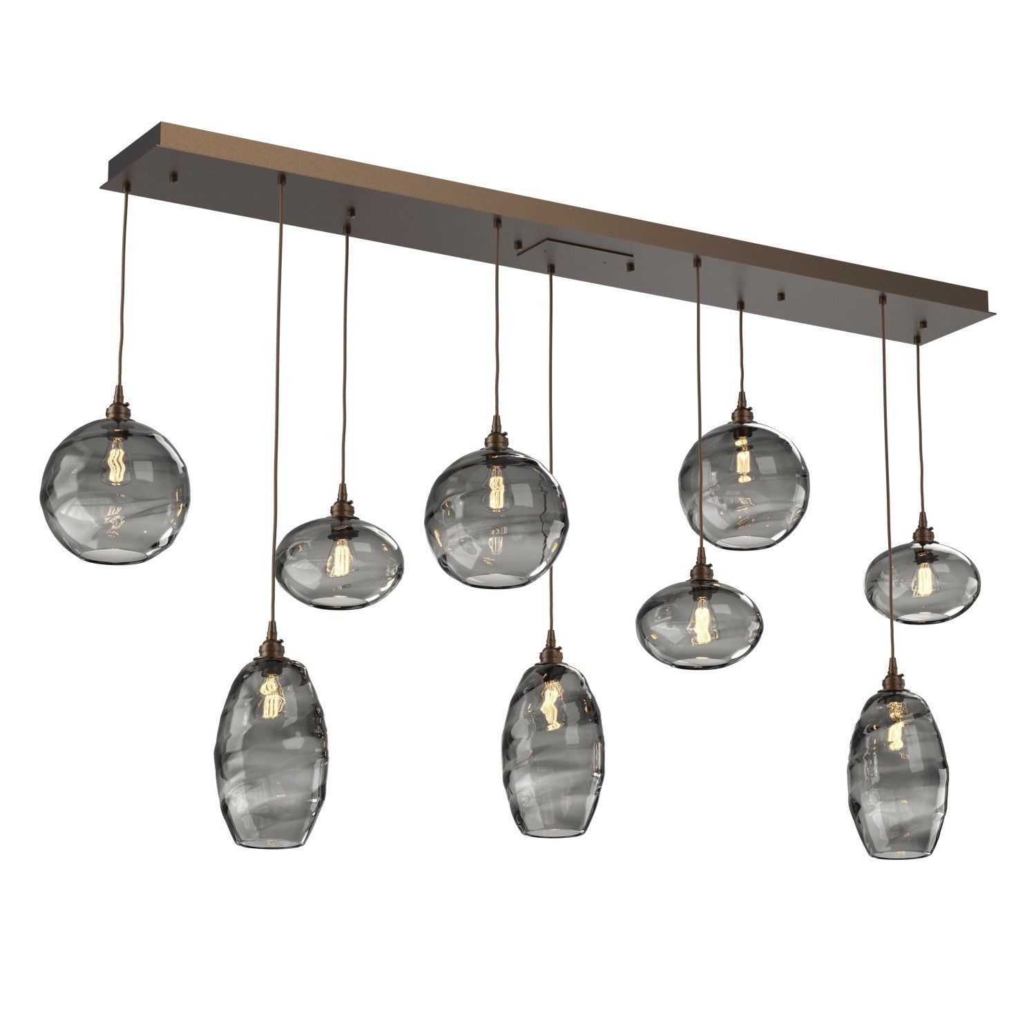 Hammerton Studio - PLB0048-09-FB-OS-C01-E2 - Linear Pendant - Misto - Flat Bronze