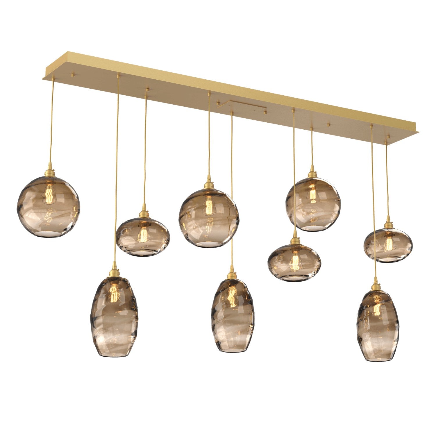 Hammerton Studio - PLB0048-09-GB-OB-C01-E2 - Linear Pendant - Misto - Gilded Brass