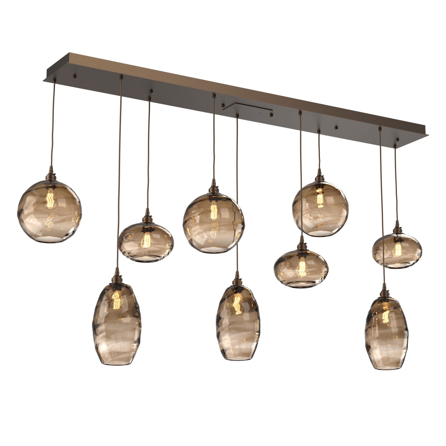 Hammerton Studio - PLB0048-09-FB-OB-C01-E2 - Linear Pendant - Misto - Flat Bronze