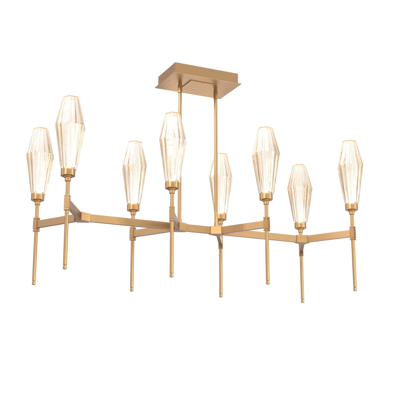 Hammerton Studio - PLB0049-48-NB-RA-001-L3 - LED Linear Suspension - Aalto - Novel Brass