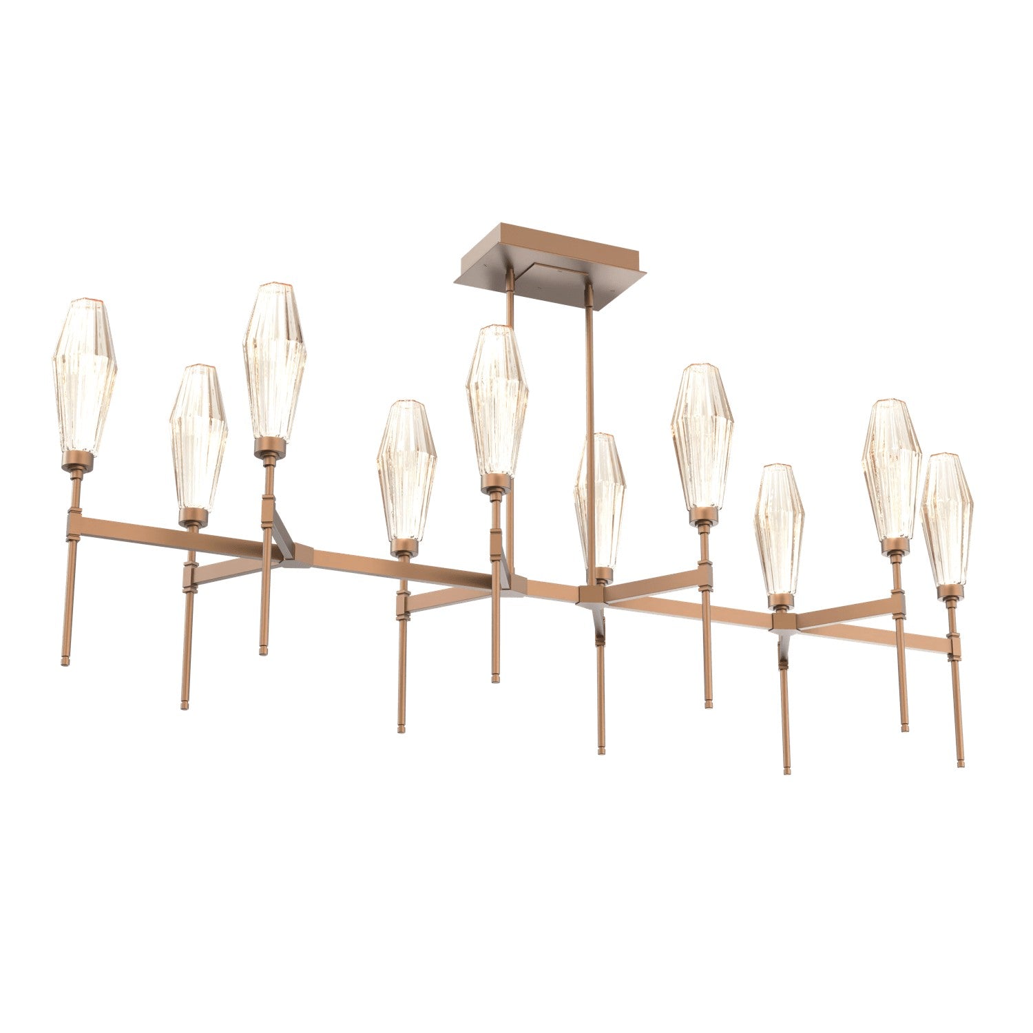 Hammerton Studio - PLB0049-67-BB-RA-001-L1 - LED Linear Suspension - Aalto - Burnished Bronze