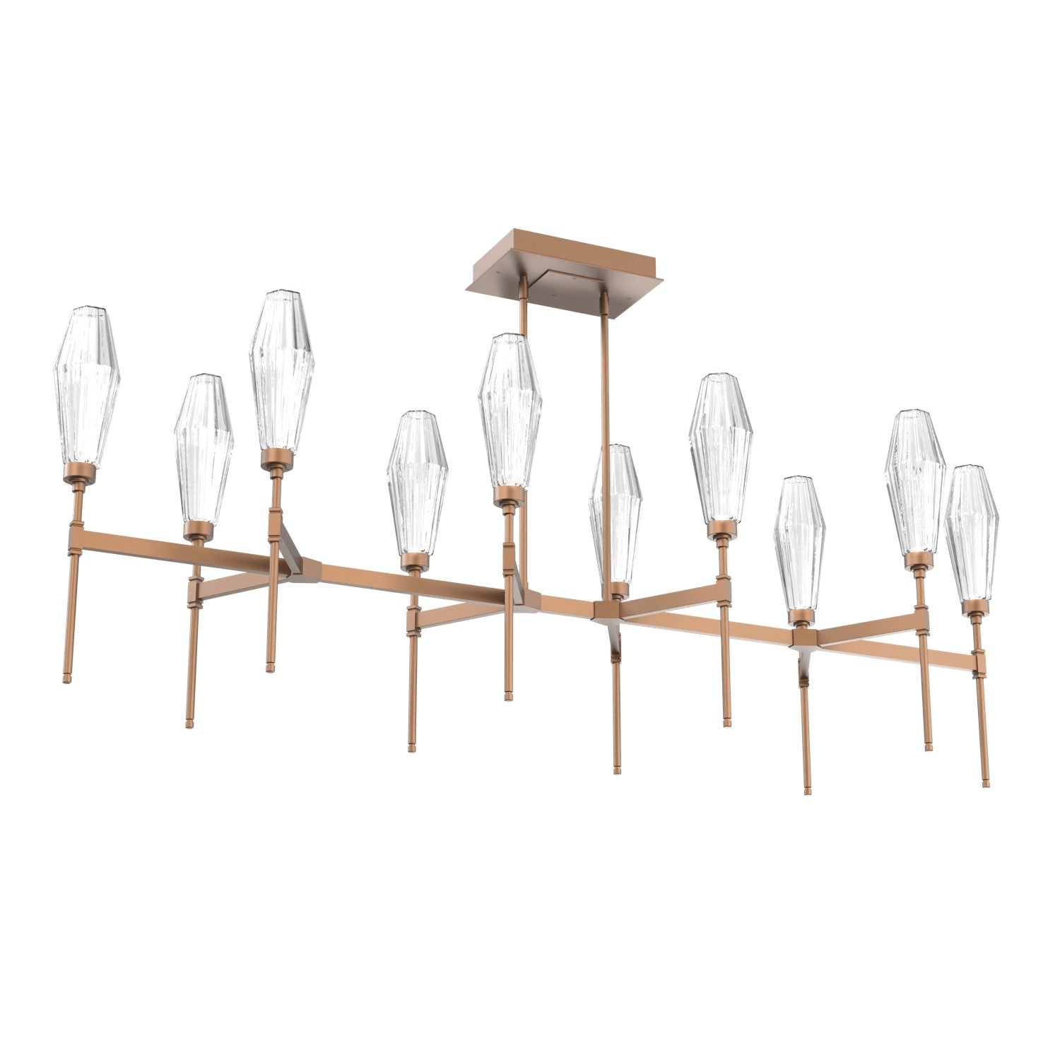 Hammerton Studio - PLB0049-67-BB-RC-001-L3 - LED Linear Suspension - Aalto - Burnished Bronze