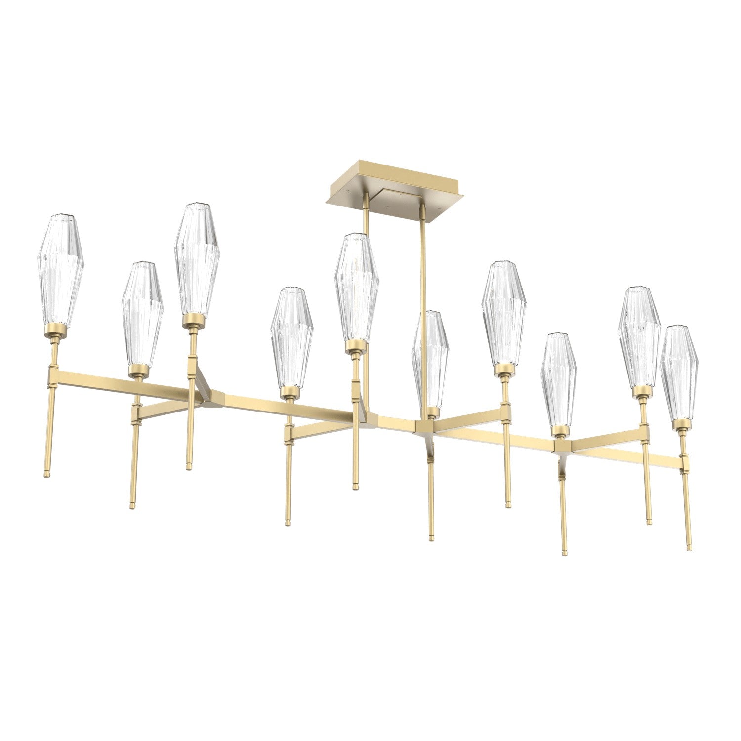 Hammerton Studio - PLB0049-67-GB-RC-001-L3 - LED Linear Suspension - Aalto - Gilded Brass