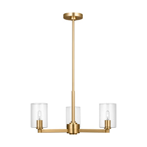 Visual Comfort Studio - 3164203C-848 - Three Light Chandelier - Fullton - Satin Brass