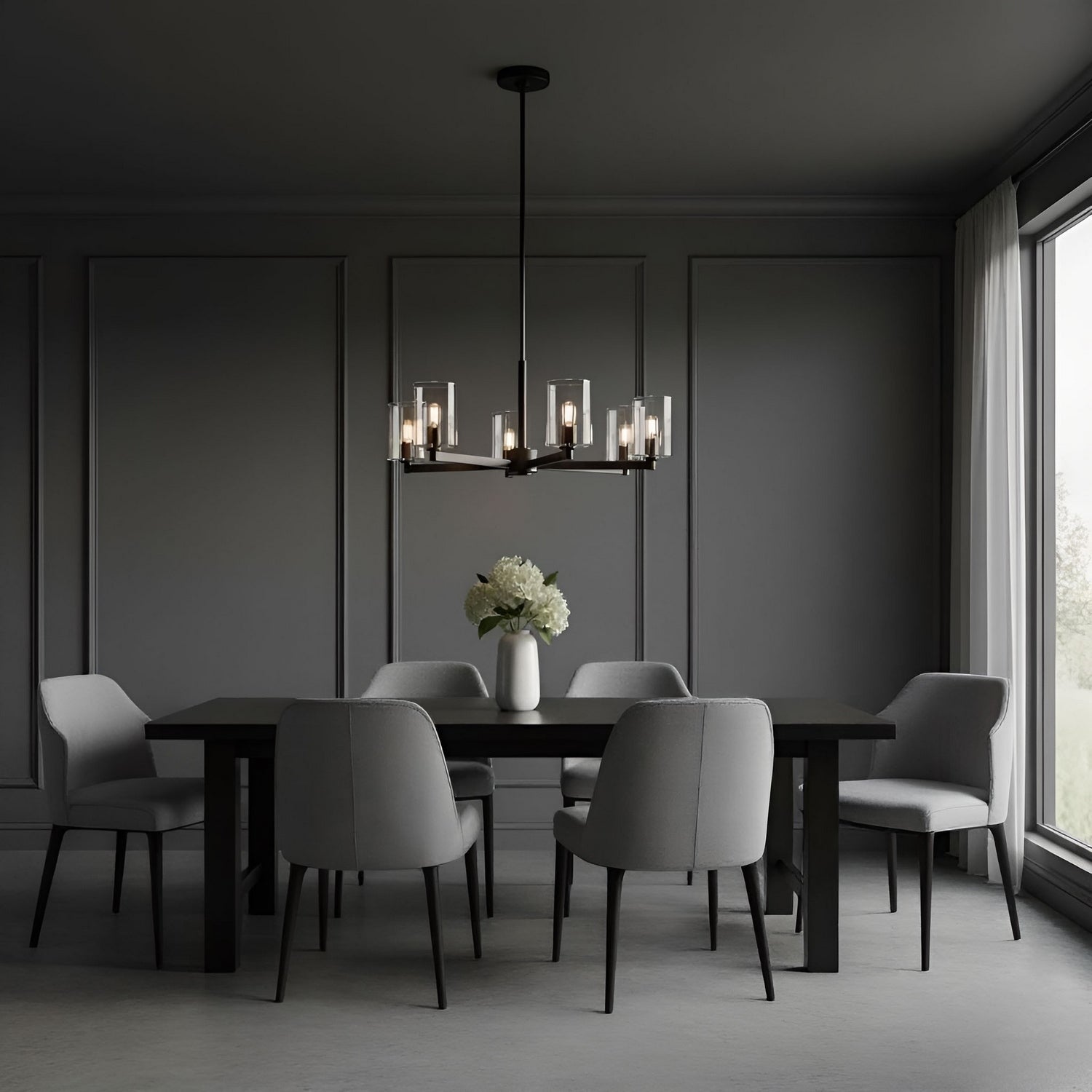 Visual Comfort Studio - 3164205C-112 - Five Light Chandelier - Fullton - Midnight Black