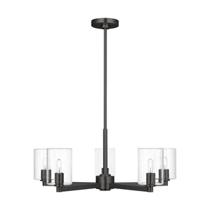 Visual Comfort Studio - 3164205C-112 - Five Light Chandelier - Fullton - Midnight Black