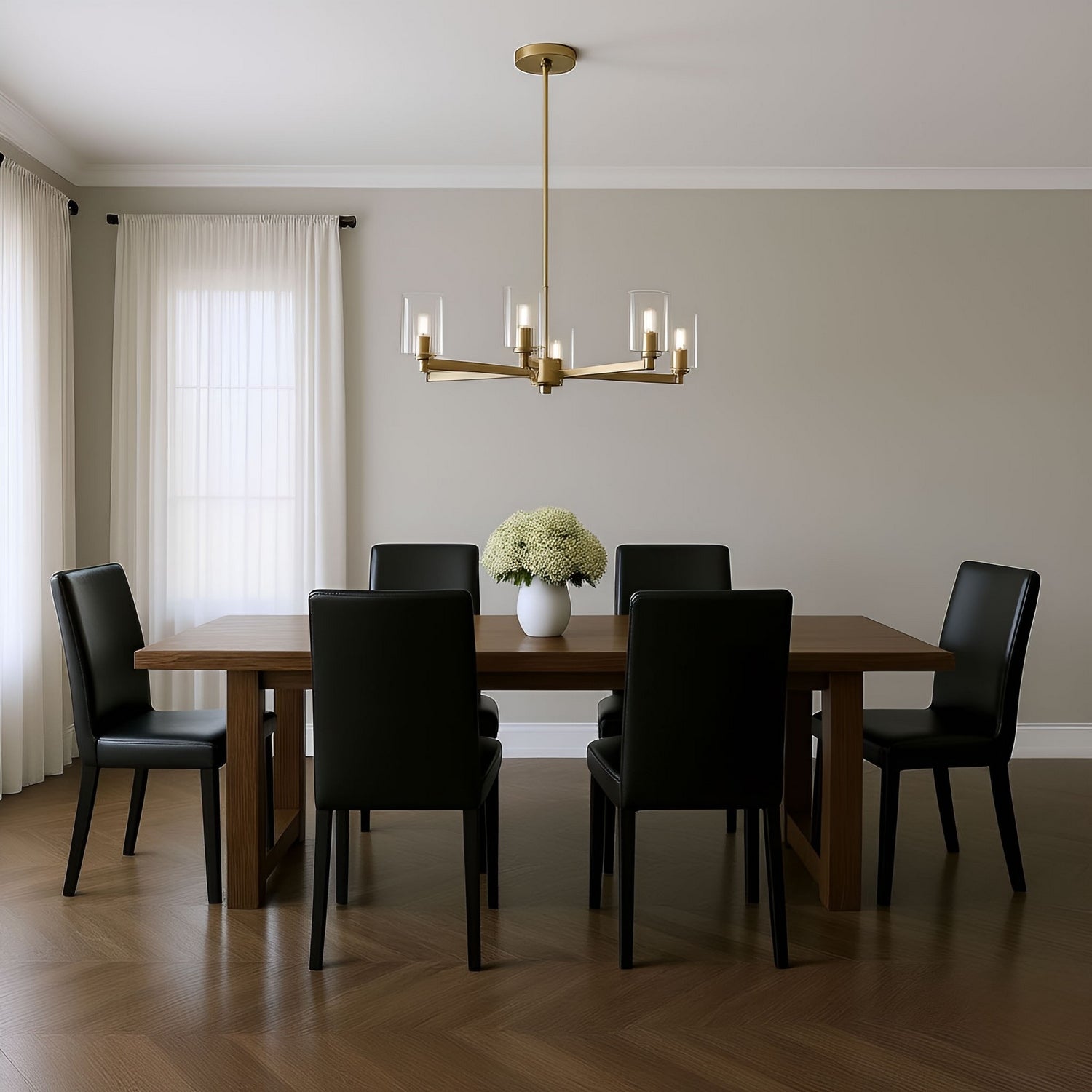 Visual Comfort Studio - 3164205C-848 - Five Light Chandelier - Fullton - Satin Brass