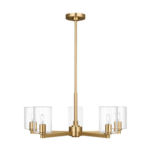 Visual Comfort Studio - 3164205C-848 - Five Light Chandelier - Fullton - Satin Brass