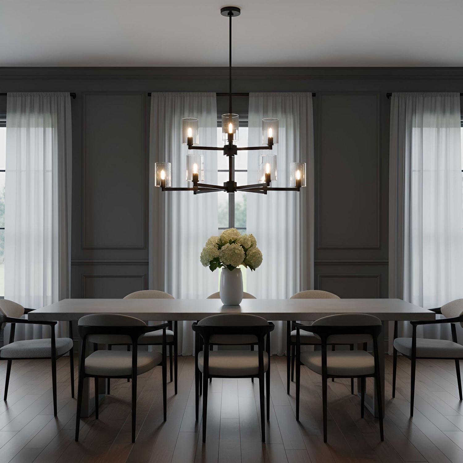 Visual Comfort Studio - 3164209C-112 - Nine Light Chandelier - Fullton - Midnight Black