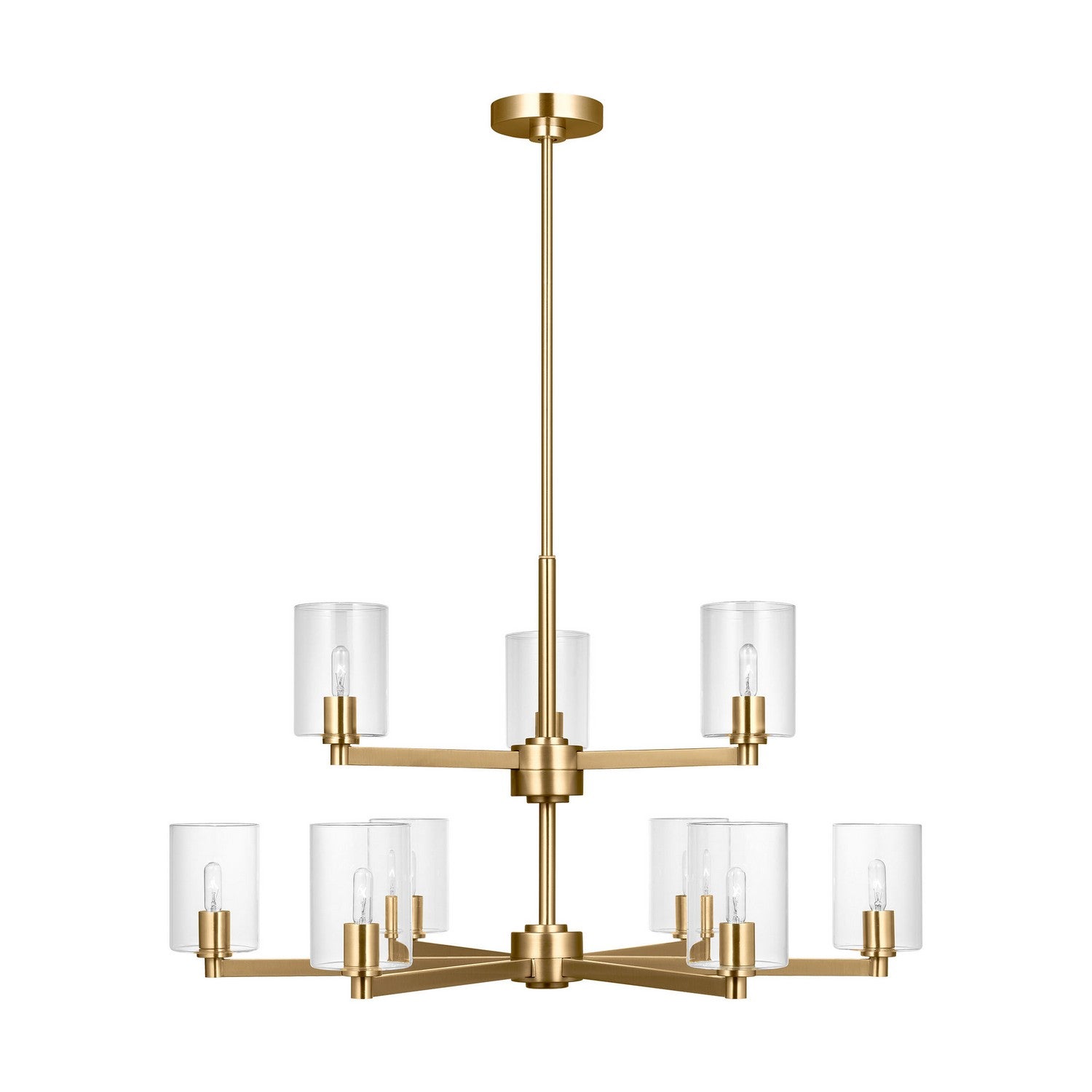 Visual Comfort Studio - 3164209C-848 - Nine Light Chandelier - Fullton - Satin Brass