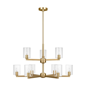 Visual Comfort Studio - 3164209C-848 - Nine Light Chandelier - Fullton - Satin Brass