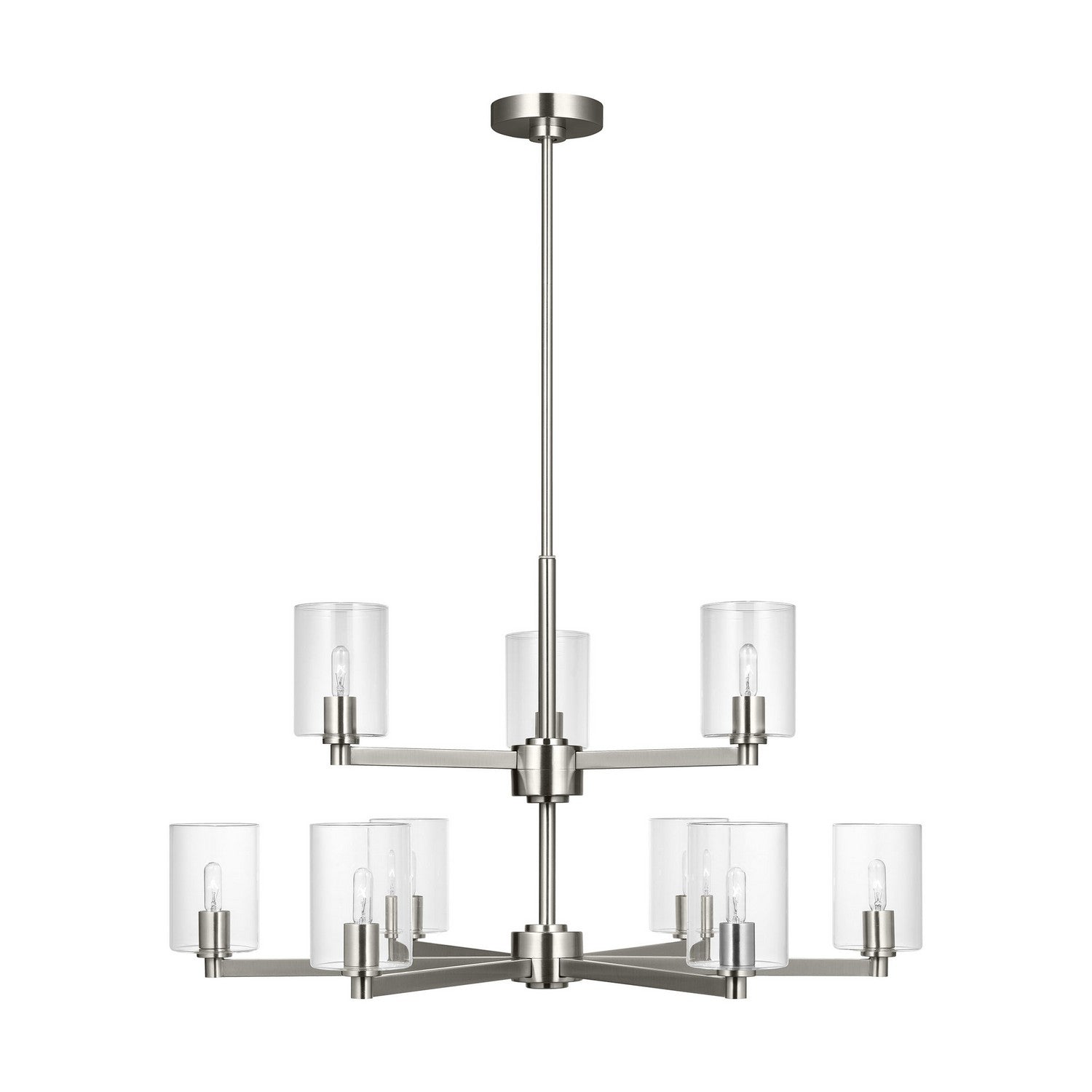 Visual Comfort Studio - 3164209C-962 - Nine Light Chandelier - Fullton - Brushed Nickel