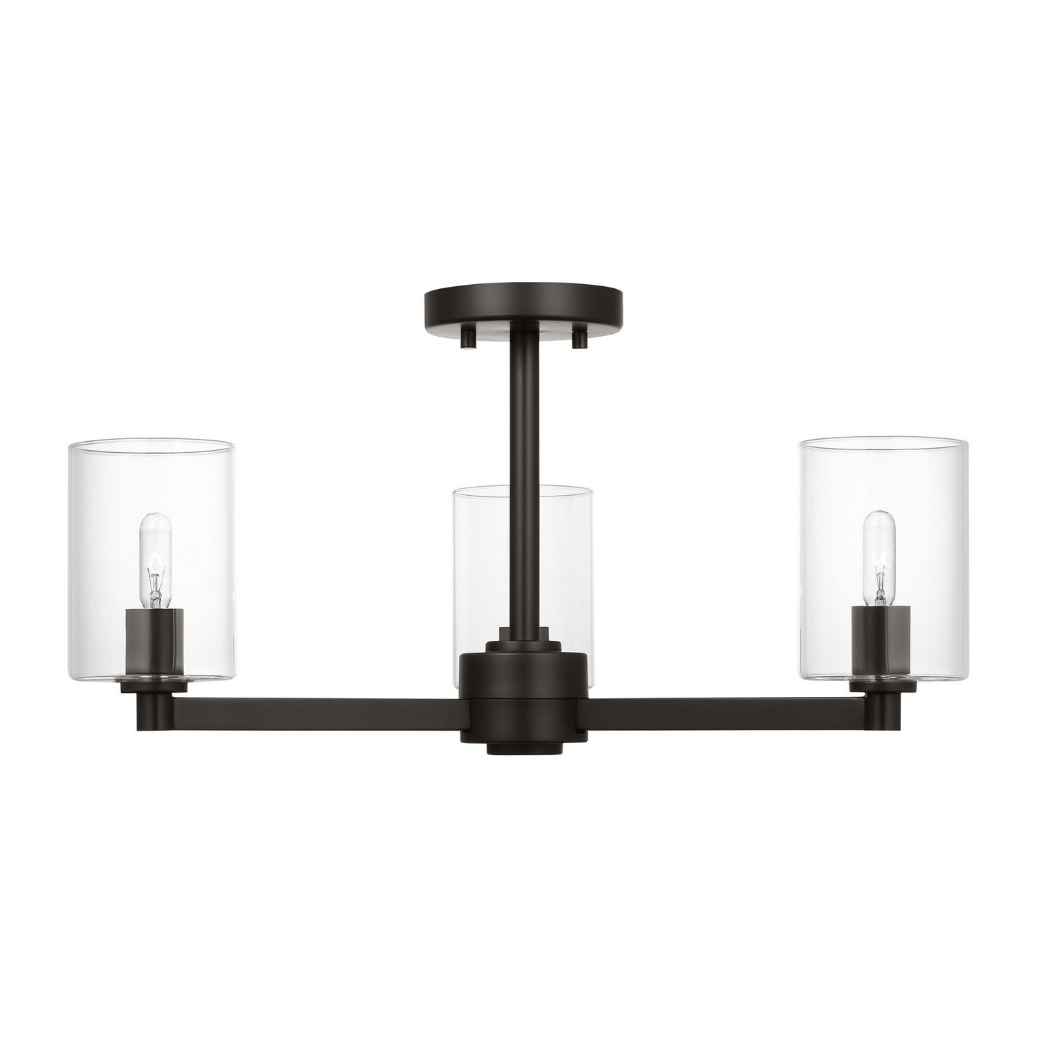 Visual Comfort Studio - 7764203C-112 - Three Light Semi-Flush Mount - Fullton - Midnight Black