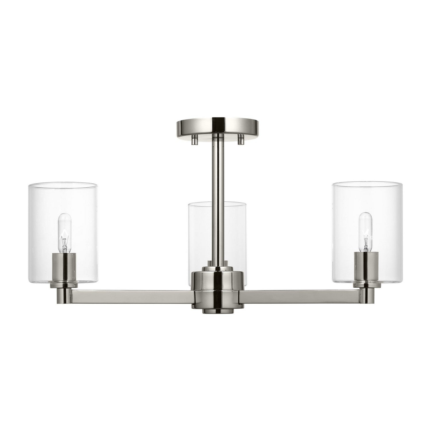 Visual Comfort Studio - 7764203C-962 - Three Light Semi-Flush Mount - Fullton - Brushed Nickel
