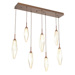Hammerton Studio - PLB0050-07-BB-CA-C01-L3 - LED Pendant - Rock Crystal - Burnished Bronze