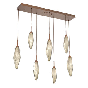 Hammerton Studio - PLB0050-07-BB-CB-C01-L3 - LED Pendant - Rock Crystal - Burnished Bronze