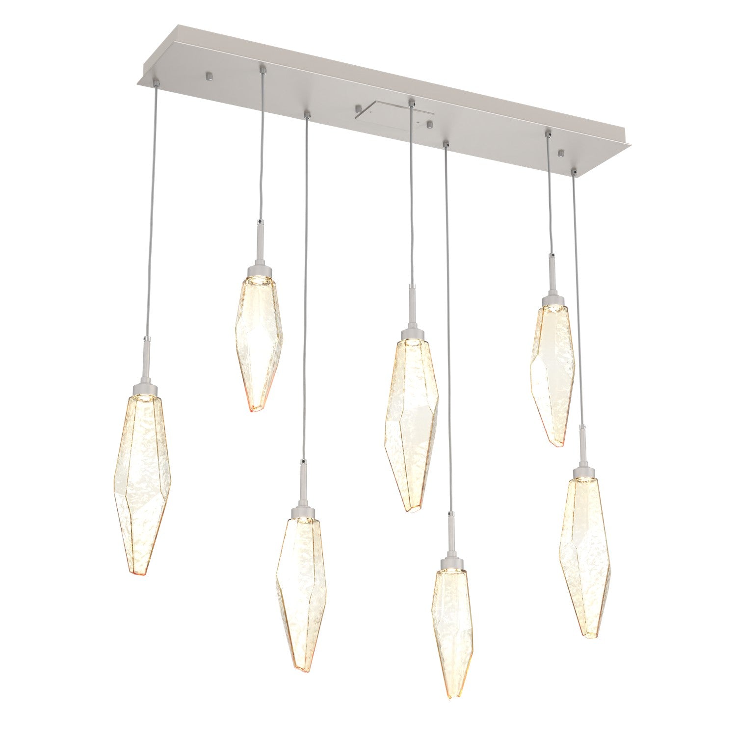 Hammerton Studio - PLB0050-07-BS-CA-C01-L1 - LED Pendant - Rock Crystal - Beige Silver