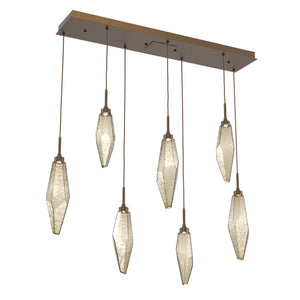 Hammerton Studio - PLB0050-07-FB-CB-C01-L1 - LED Pendant - Rock Crystal - Flat Bronze