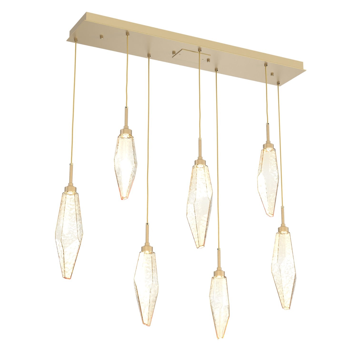 Hammerton Studio - PLB0050-07-GB-CA-C01-L1 - LED Pendant - Rock Crystal - Gilded Brass