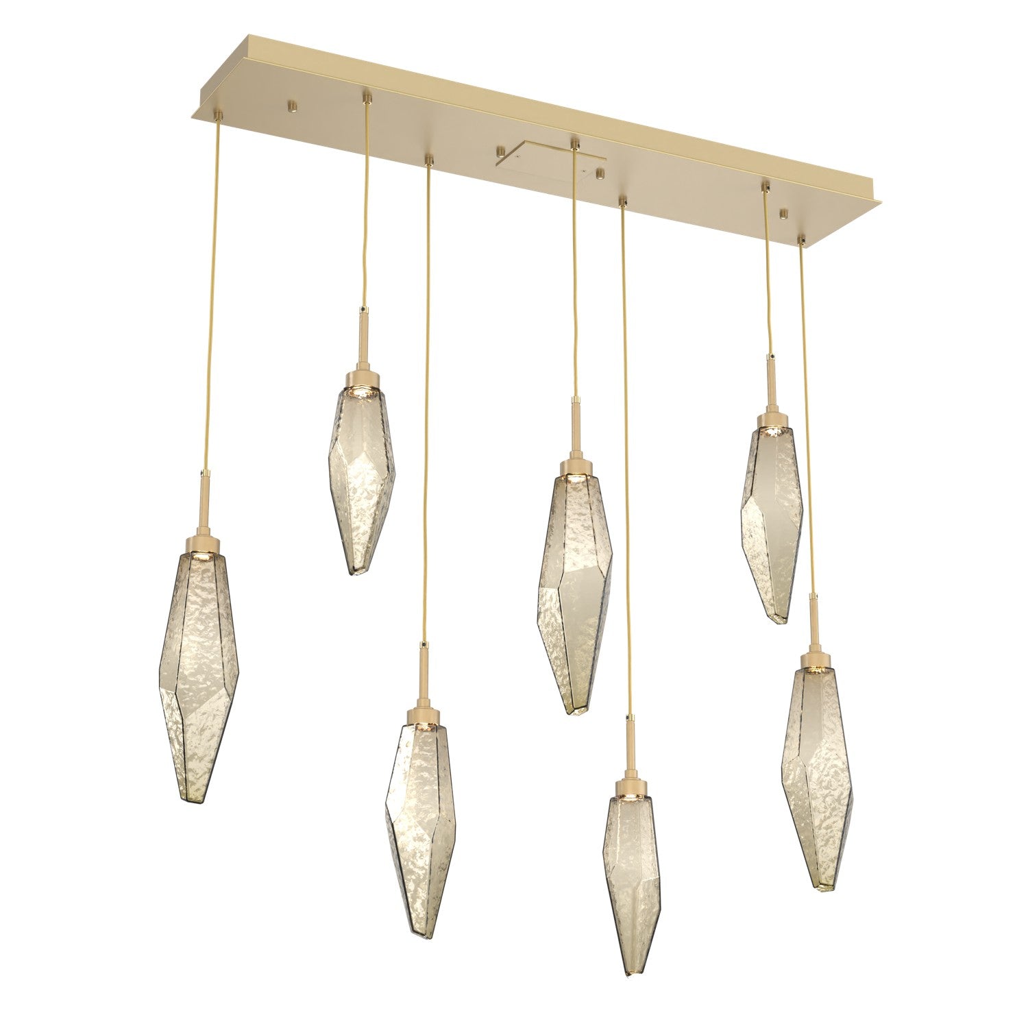 Hammerton Studio - PLB0050-07-GB-CB-C01-L1 - LED Pendant - Rock Crystal - Gilded Brass