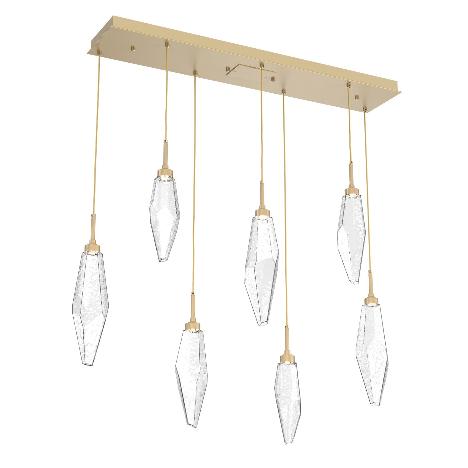 Hammerton Studio - PLB0050-07-GB-CC-C01-L1 - LED Pendant - Rock Crystal - Gilded Brass
