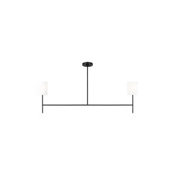 Visual Comfort Studio - BC1012MBK - Two Light Linear Chandelier - Key - Midnight Black
