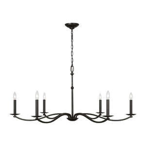 Visual Comfort Studio - CC1766AI - Six Light Chandelier - Wellen - Aged Iron