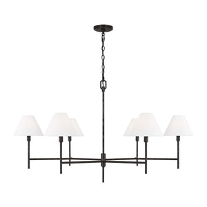 Visual Comfort Studio - CC1786AI - Six Light Chandelier - Ridgewood - Aged Iron