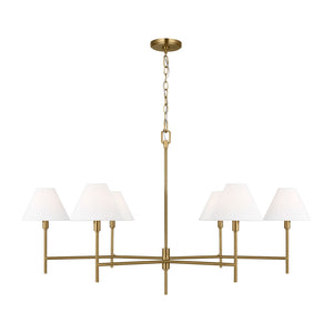 Visual Comfort Studio - CC1786BBS - Six Light Chandelier - Ridgewood - Burnished Brass