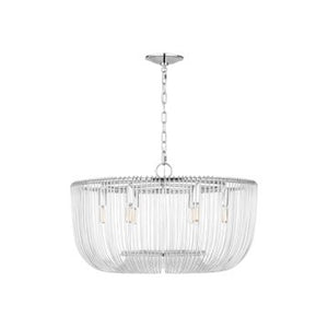 Visual Comfort Studio - CP1456PN - Six Light Pendant - Pierce - Polished Nickel