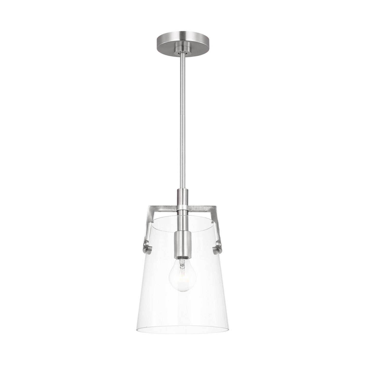Visual Comfort Studio - DJP1261BS - One Light Pendant - Crofton - Brushed Nickel