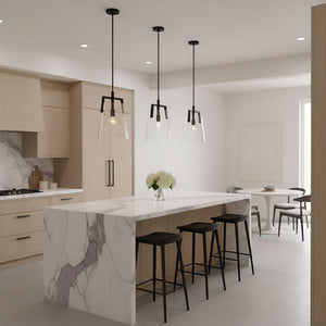Visual Comfort Studio - DJP1271MBK - One Light Pendant - Crofton - Midnight Black