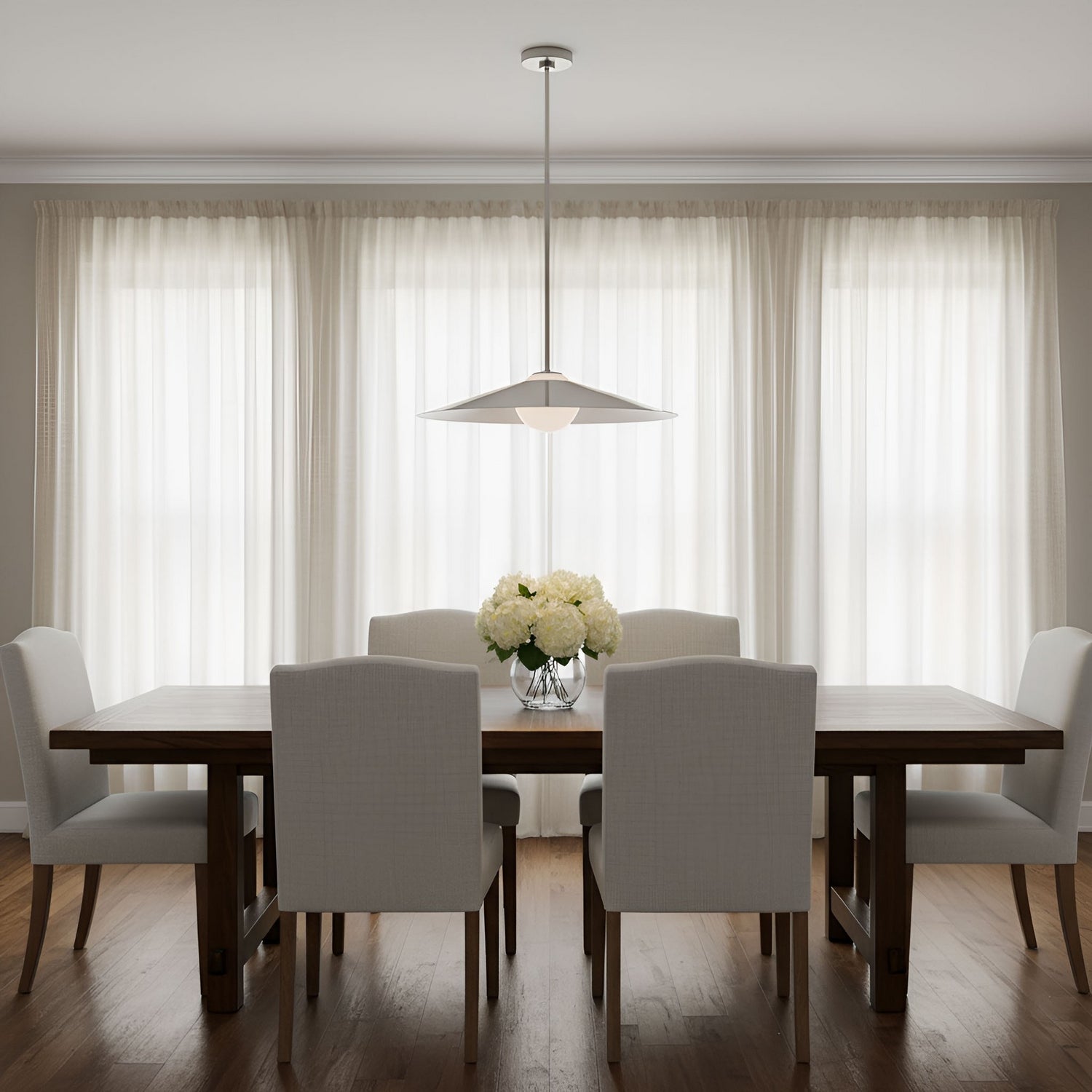 Visual Comfort Studio - DJP1281BS - One Light Pendant - Astra - Brushed Nickel