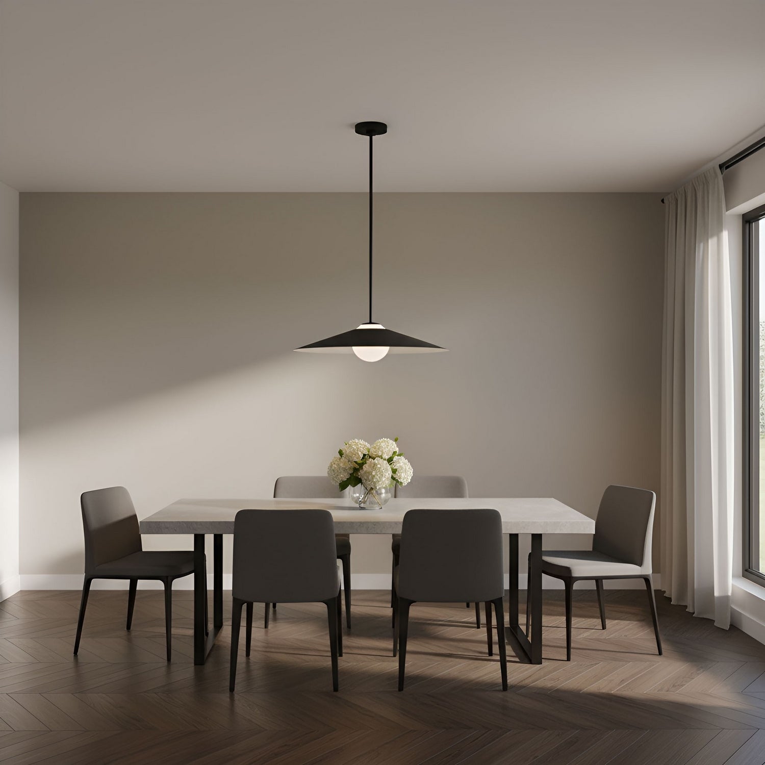 Visual Comfort Studio - DJP1281MBK - One Light Pendant - Astra - Midnight Black