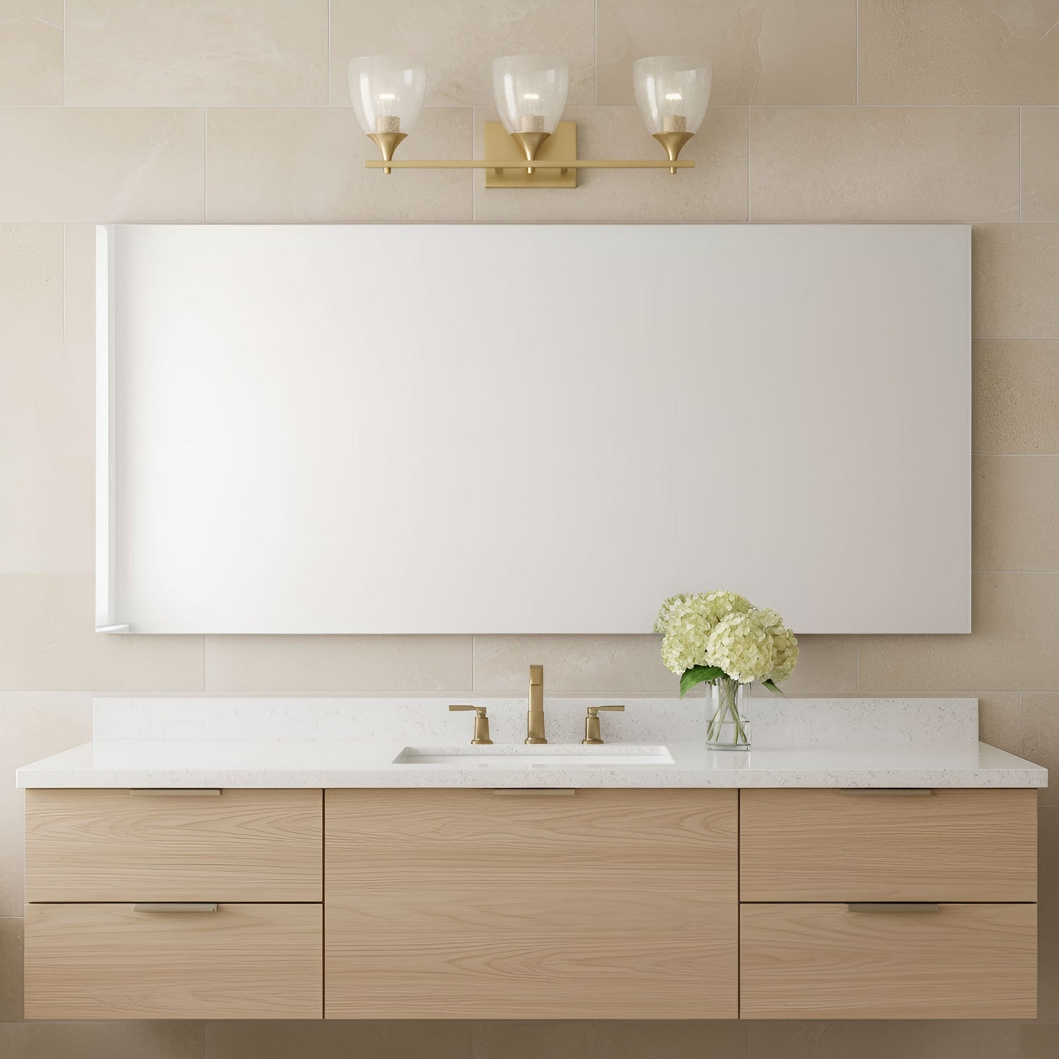 Visual Comfort Studio - DJV1023SBCKG - Three Light Vanity - Toffino - Satin Brass