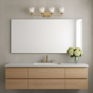 Visual Comfort Studio - DJV1024SBCKG - Four Light Vanity - Toffino - Satin Brass