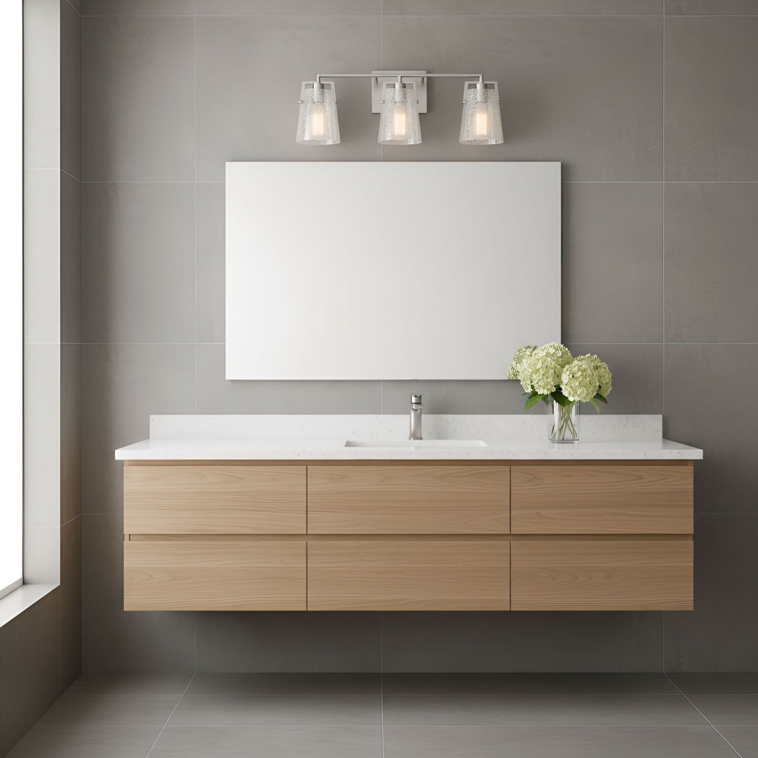 Visual Comfort Studio - DJV1033BSCKG - Three Light Vanity - Crofton - Brushed Nickel