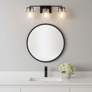 Visual Comfort Studio - DJV1033MBKCKG - Three Light Vanity - Crofton - Midnight Black