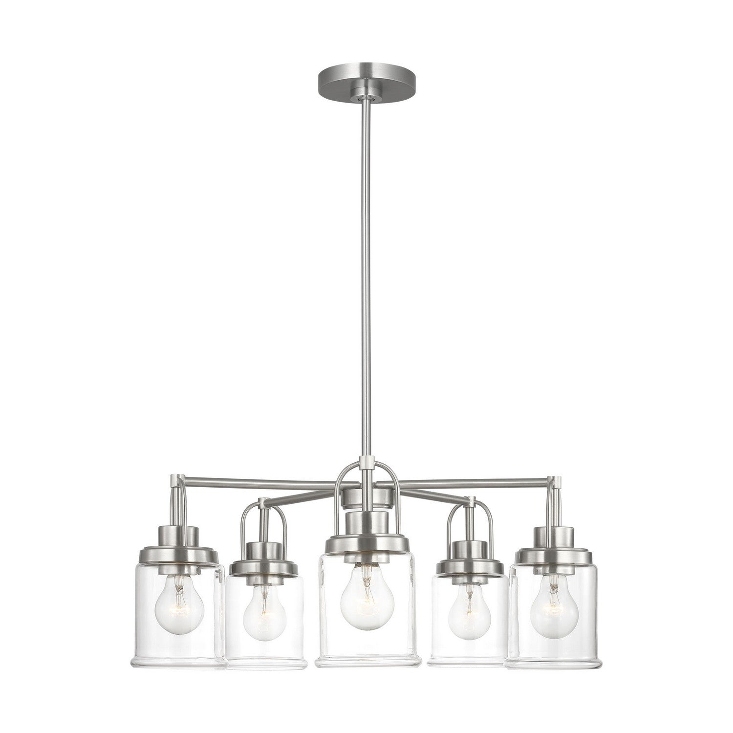 Visual Comfort Studio - GLC1175BS - Five Light Chandelier - Anders - Brushed Nickel