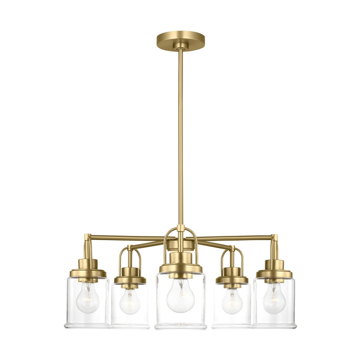 Visual Comfort Studio - GLC1175SB - Five Light Chandelier - Anders - Satin Brass