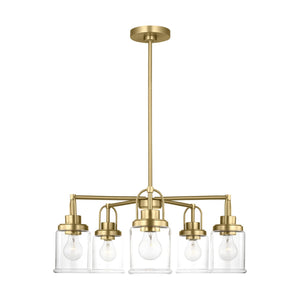 Visual Comfort Studio - GLC1175SB - Five Light Chandelier - Anders - Satin Brass