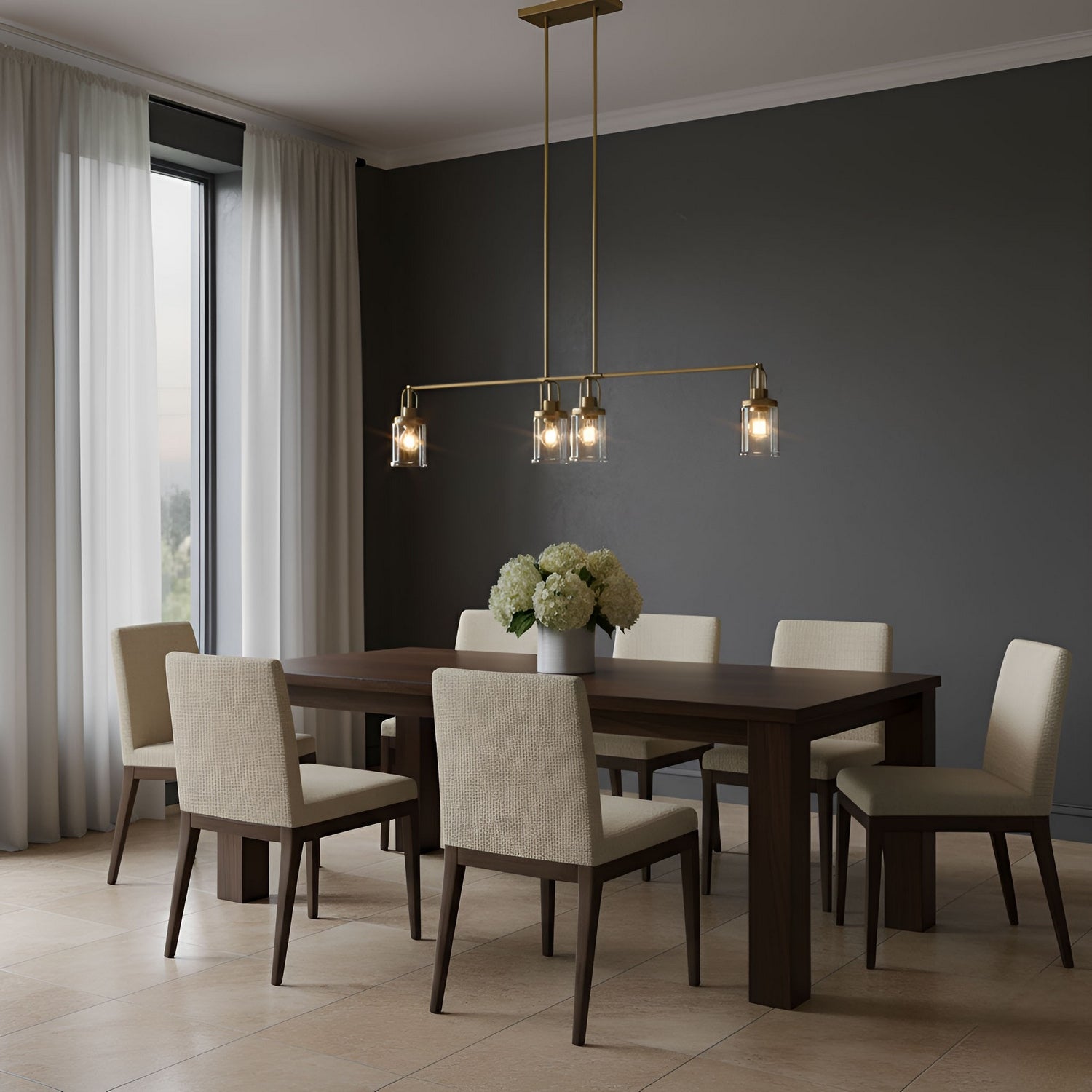 Visual Comfort Studio - GLC1184SB - Four Light Chandelier - Anders - Satin Brass