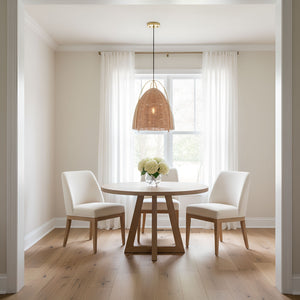 Visual Comfort Studio - GLP1071BBS-BRTN - One Light Pendant - Norman - Blonde Rattan