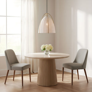 Visual Comfort Studio - GLP1071SB-CLW - One Light Pendant - Norman - Chalk Wicker