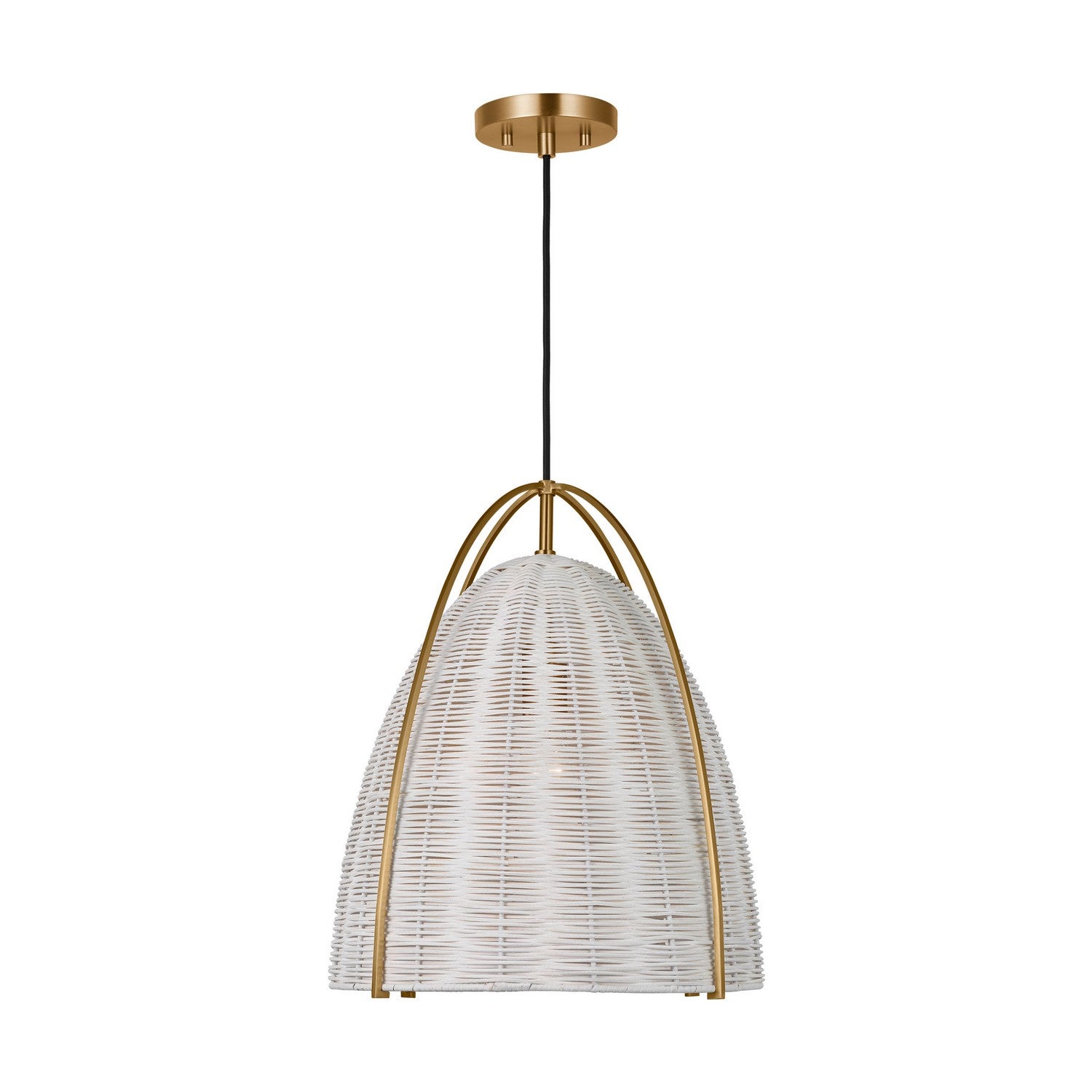 Visual Comfort Studio - GLP1071SB-CLW - One Light Pendant - Norman - Chalk Wicker